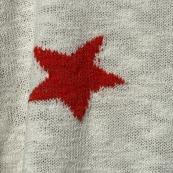 Loft Lou & Grey Star Pattern Sweater - White with Red and Blue Stars - Picture 7 of 9